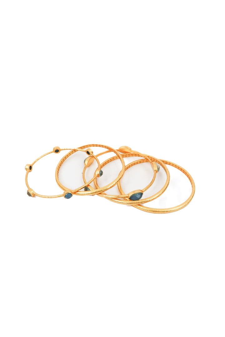 Julie Vos gold set of 5 bangles (retail $475)