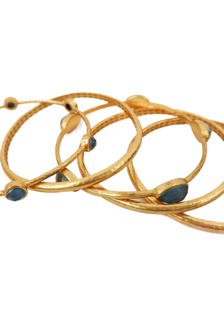 Julie Vos gold set of 5 bangles (retail $475)