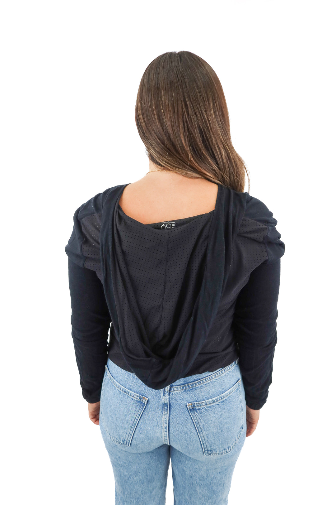 split59 black perforated pullover (s)