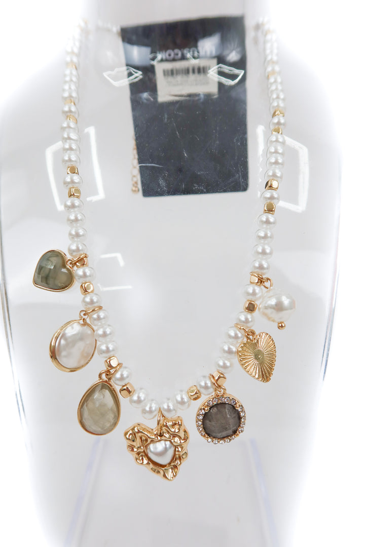 Lulus pearl charm necklace (retail $35)