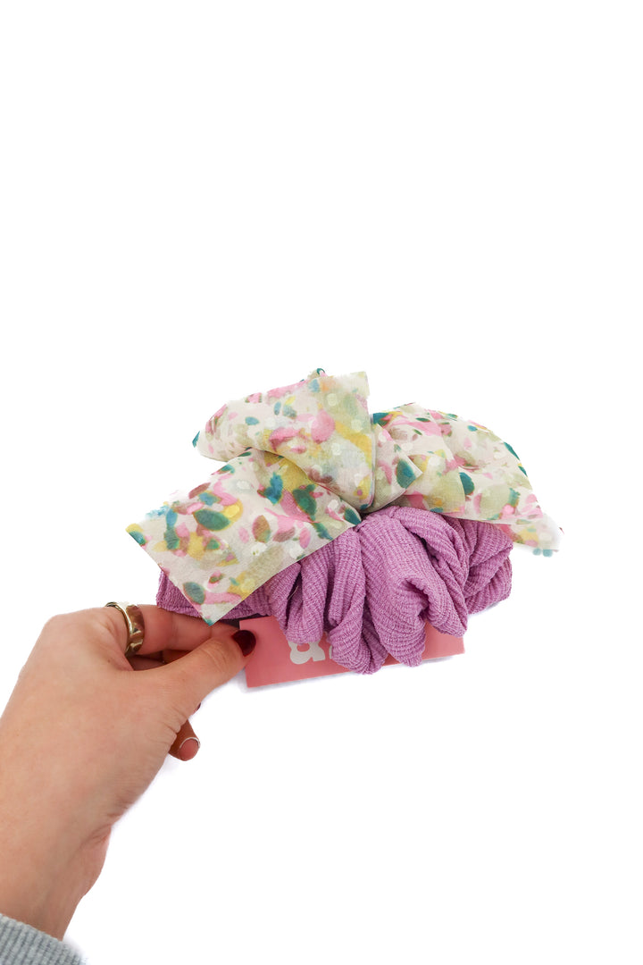 Andi floral and purple scrunchie NWT