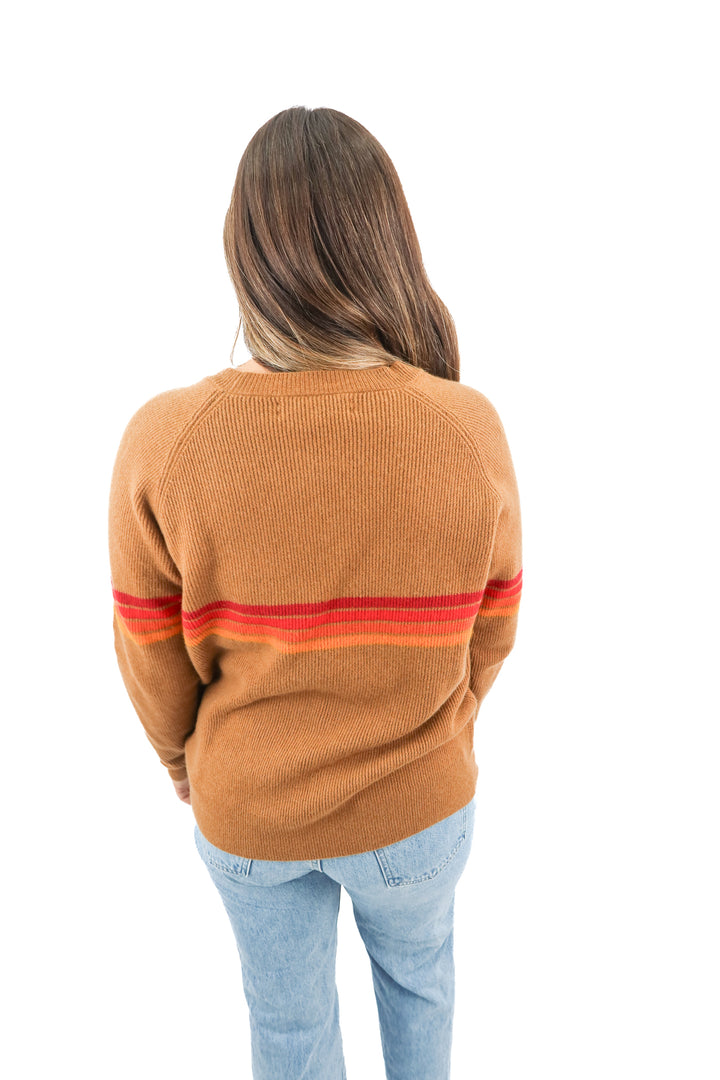aviator nation brown knit sweater (S)