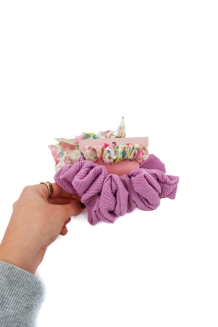 Andi floral and purple scrunchie NWT