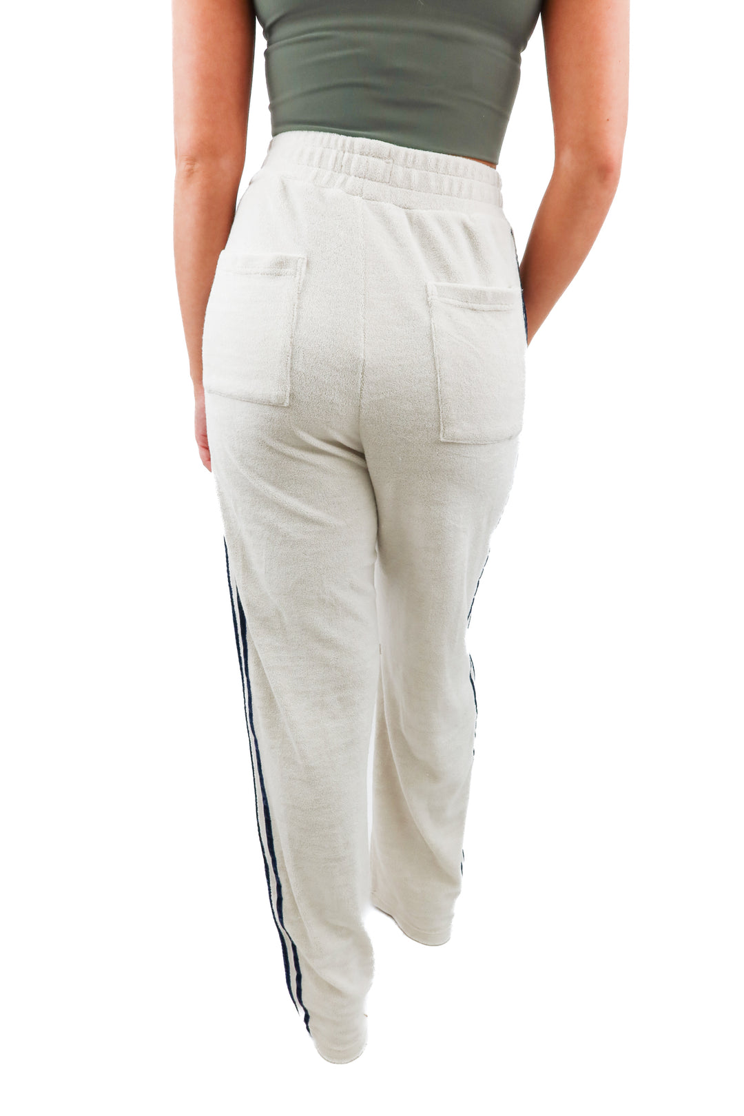 ellandemm sherpa striped sweats NWT (xs; retail $68)
