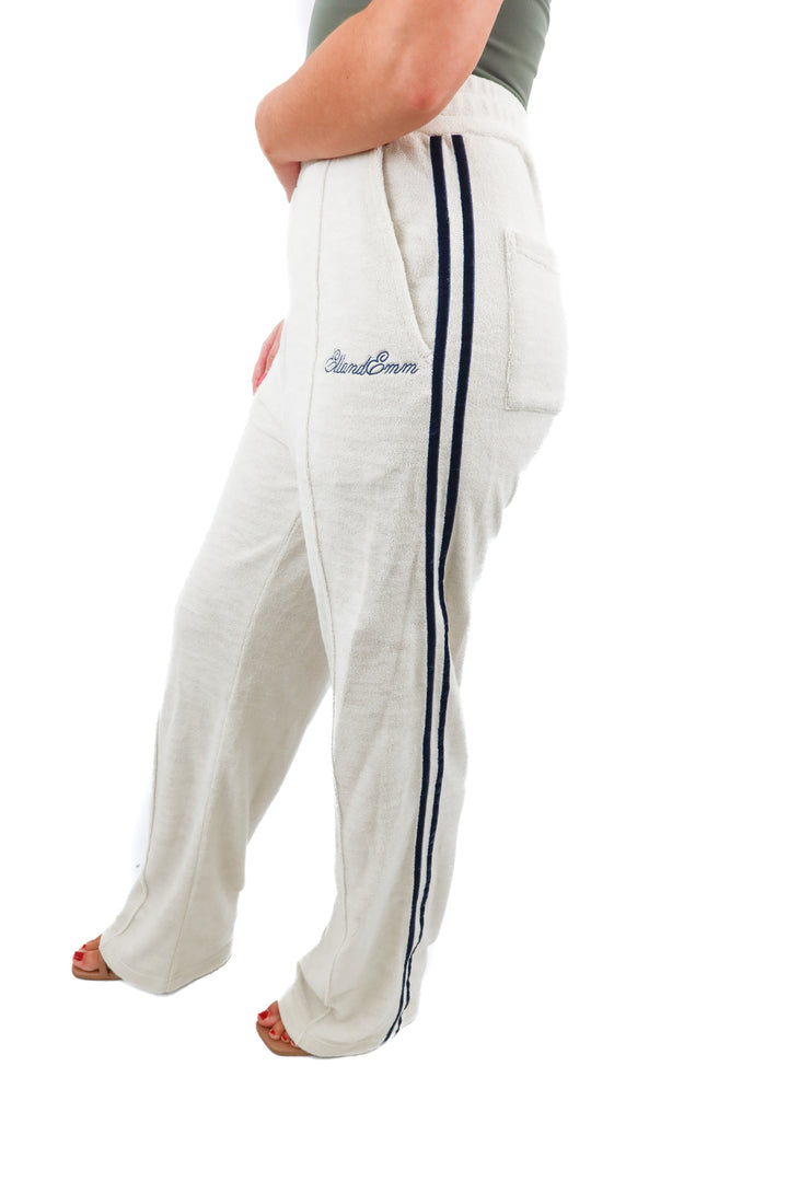 ellandemm sherpa striped sweats NWT (xs; retail $68)
