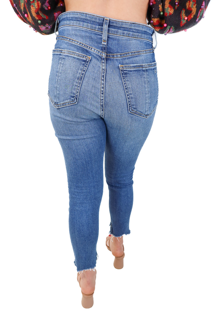 rag & bone medium wash distressed jean (26)