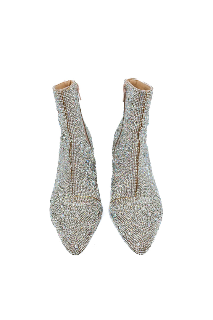 Betsey Johnson rhinestone booties (6.5; retail $99)