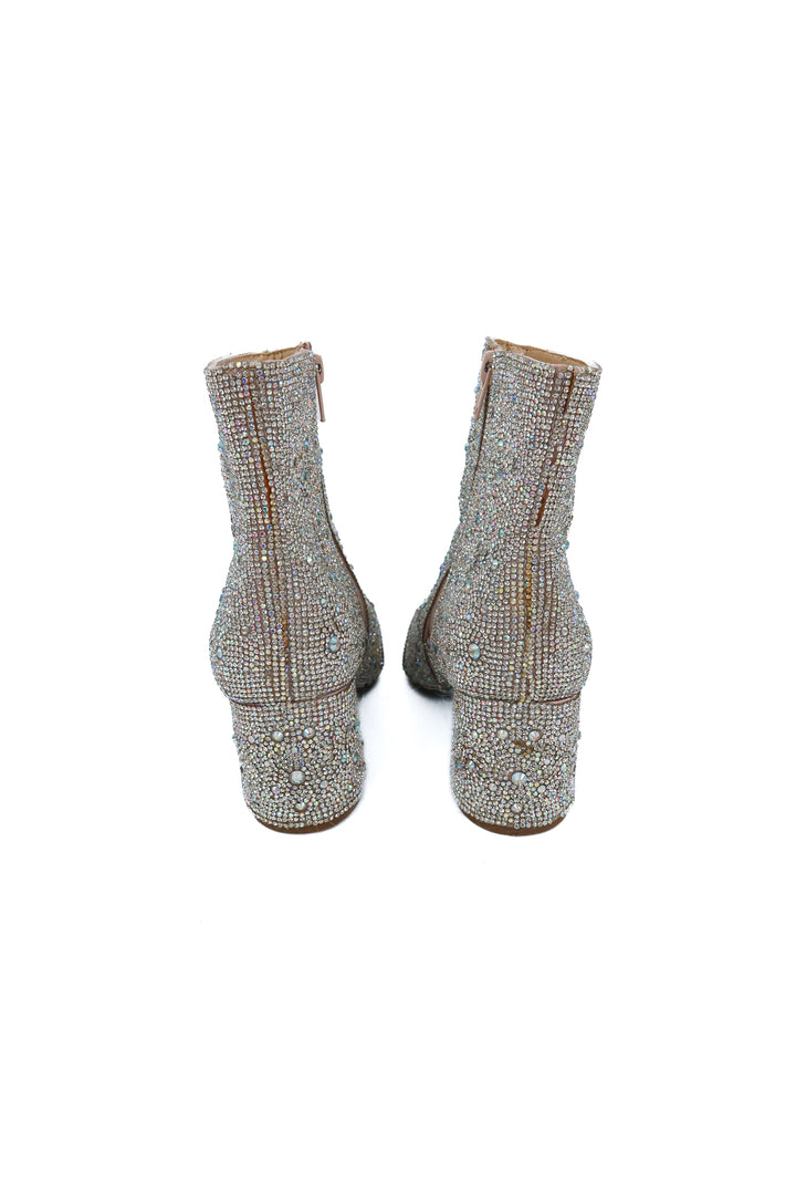 Betsey Johnson rhinestone booties (6.5; retail $99)