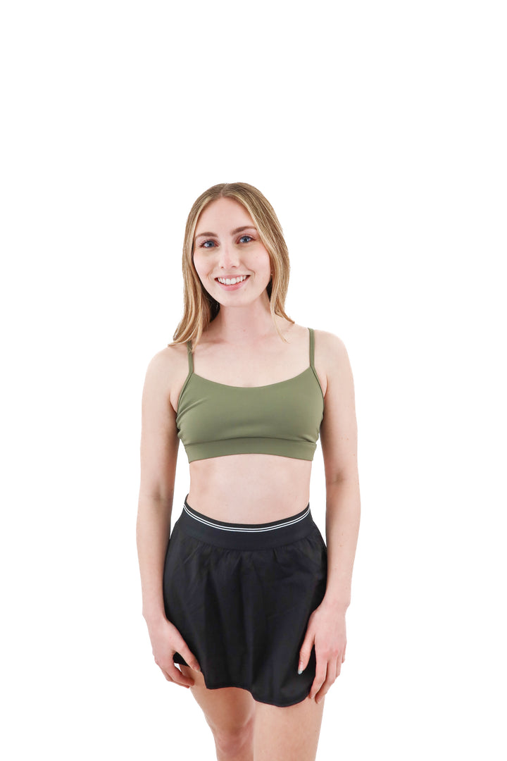 the sculpt society green racerback sports bra (XS; retail $52)