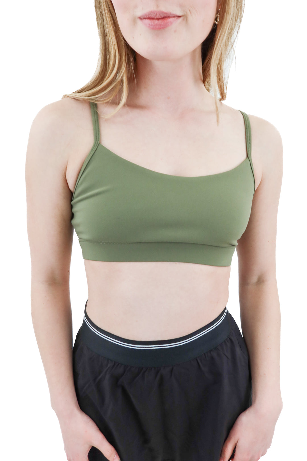 the sculpt society green racerback sports bra (XS; retail $52)