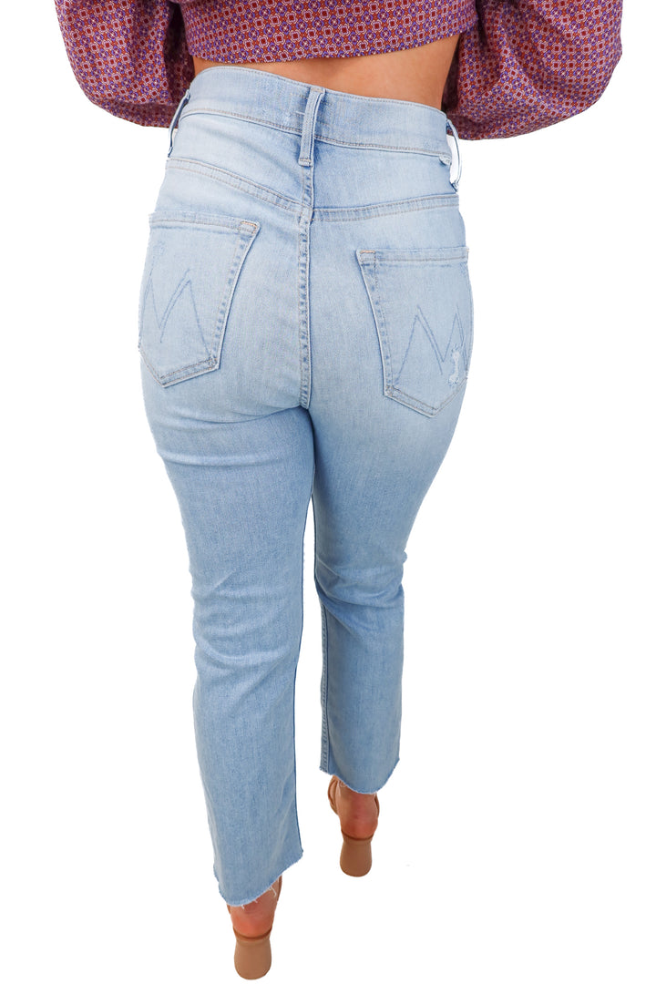 SOLD mother light wash distressed jeans (27)