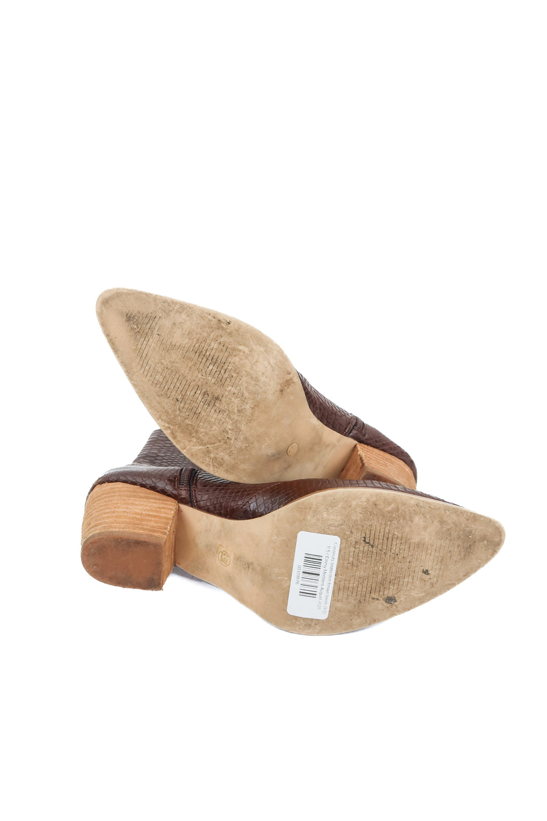 Coconuts snakeskin brown boots (9.5)