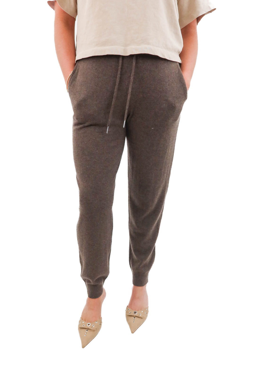quince brown cashmere pant (m; retail $119)