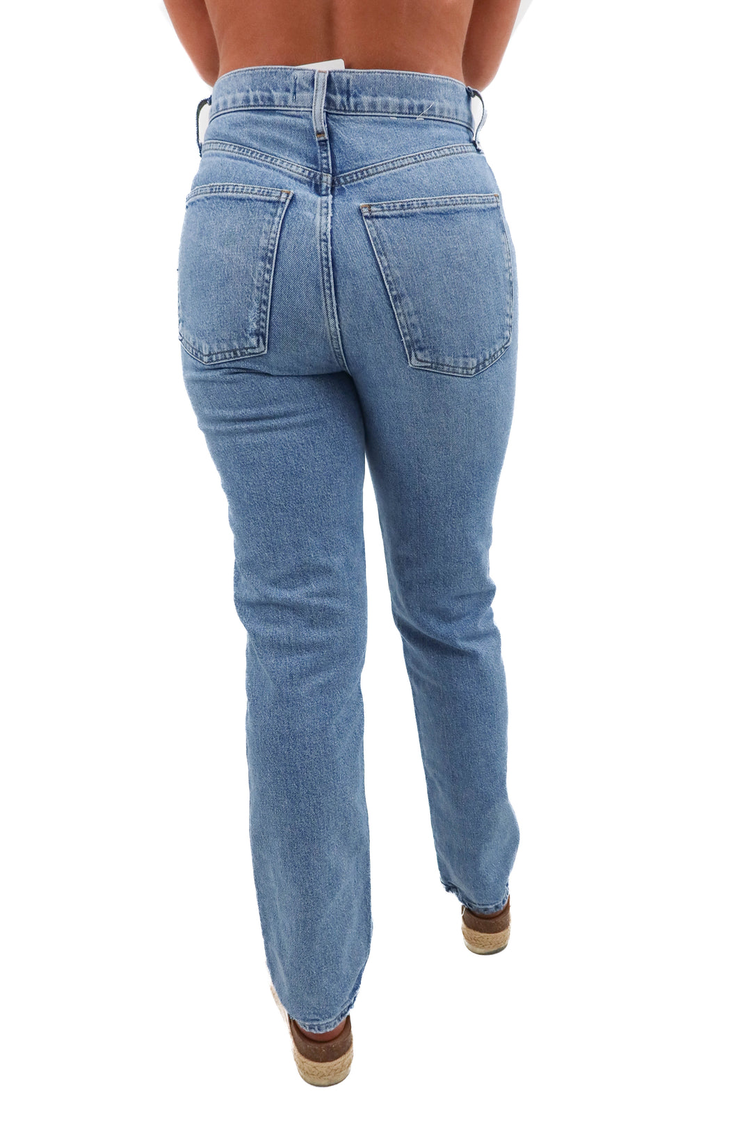 Agolde high rise stovepipe jeans (25; retail $215)