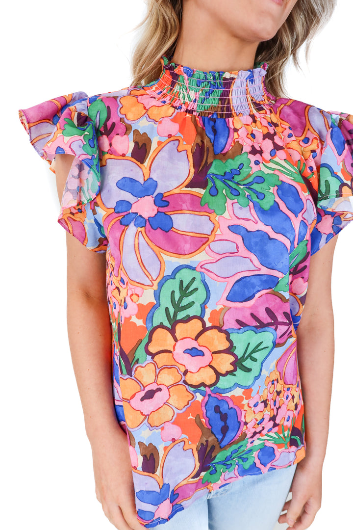 THML watercolor floral blouse (s)