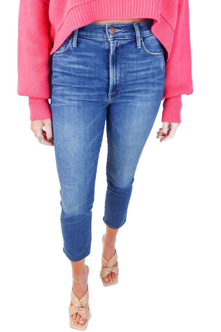 SOLD: mother medium wash skinny jeans (27; retail $238)