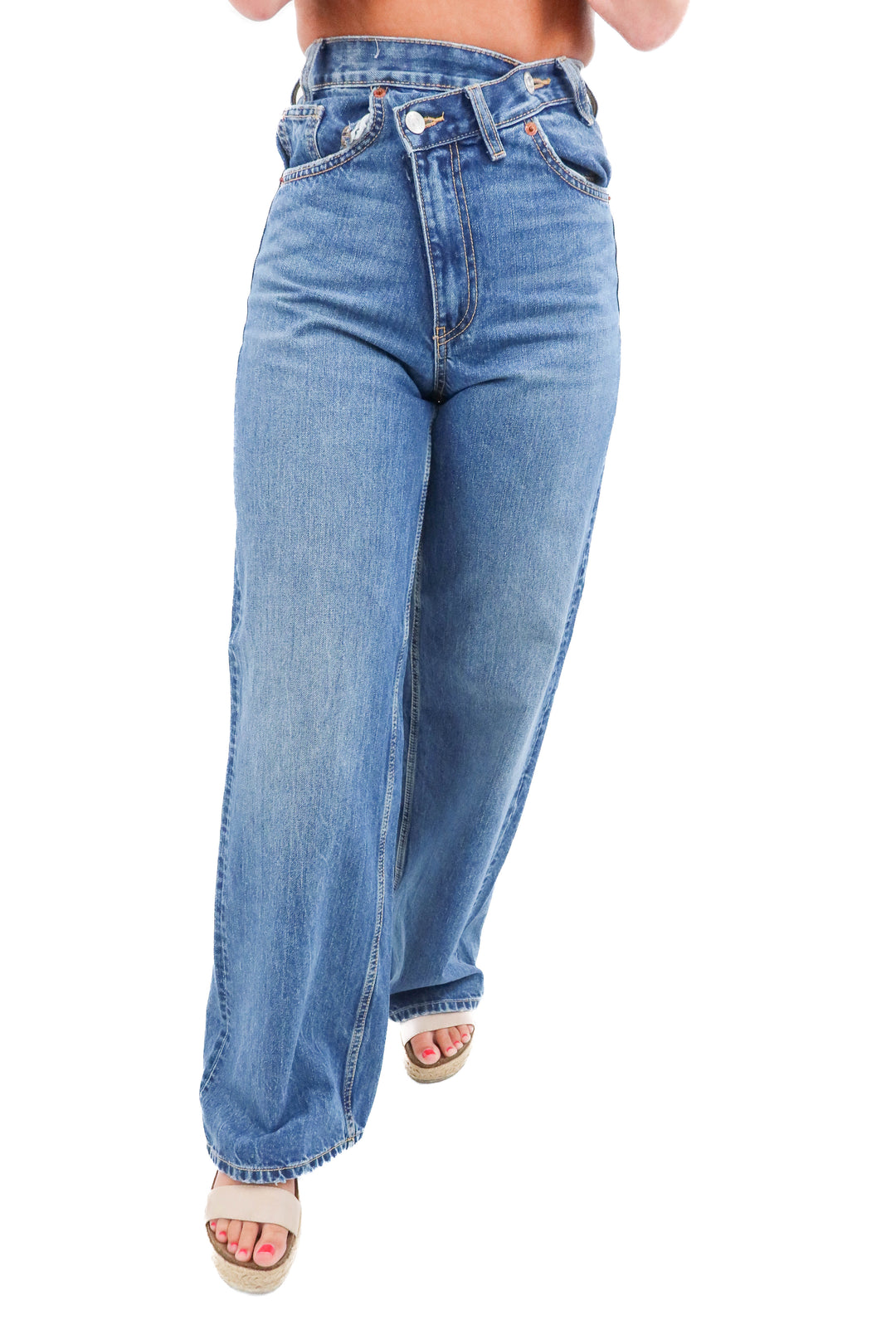 Zara criss cross Jeans (0; retail $49)