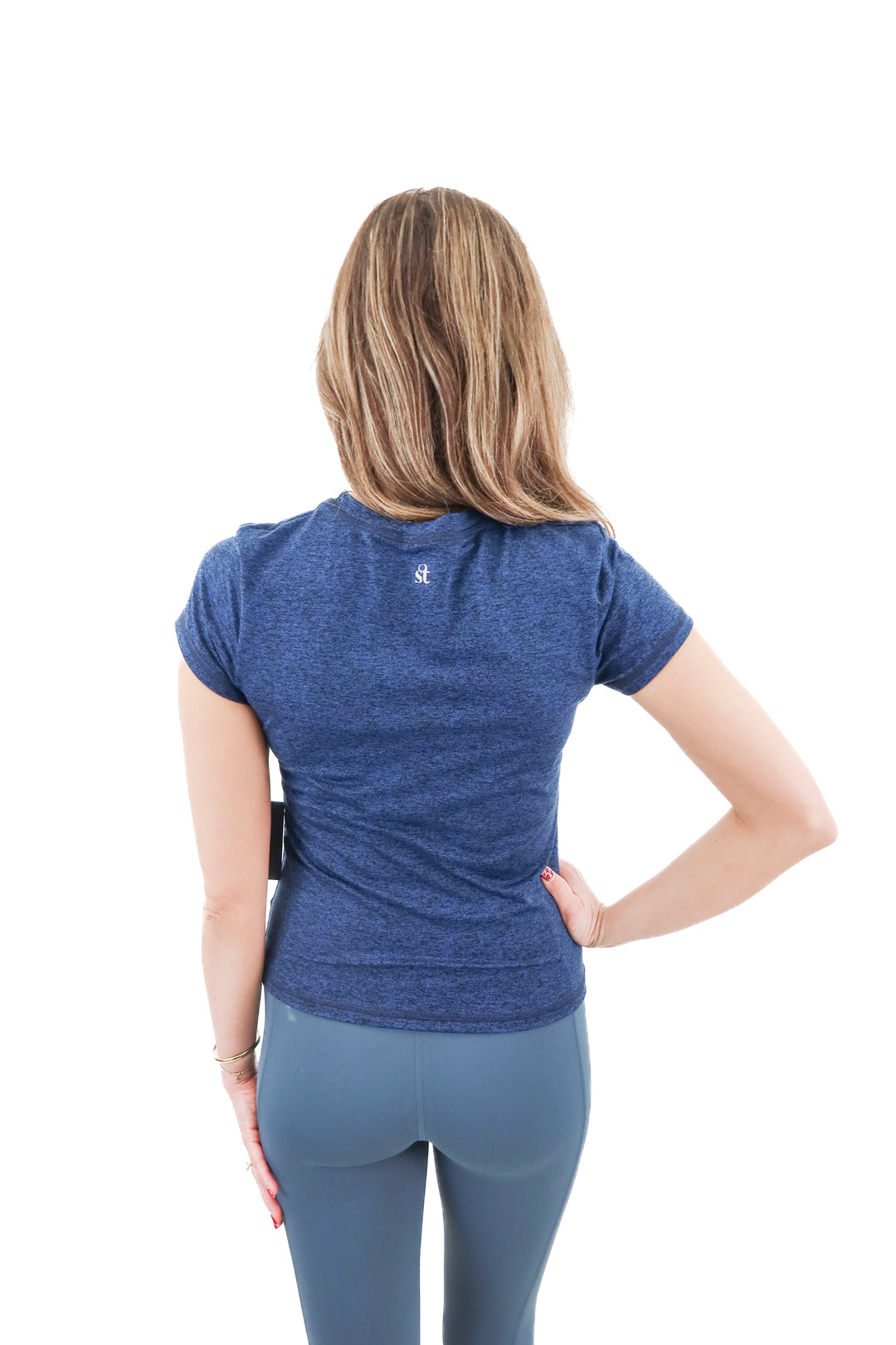 strut this blue heathered tshirt NWT (xs; retail $88)