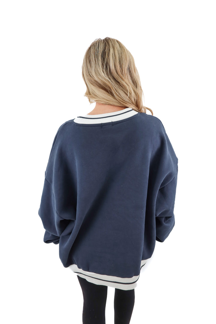 yellow the label blue "let's go for a walk" sweatshirt (xxl)
