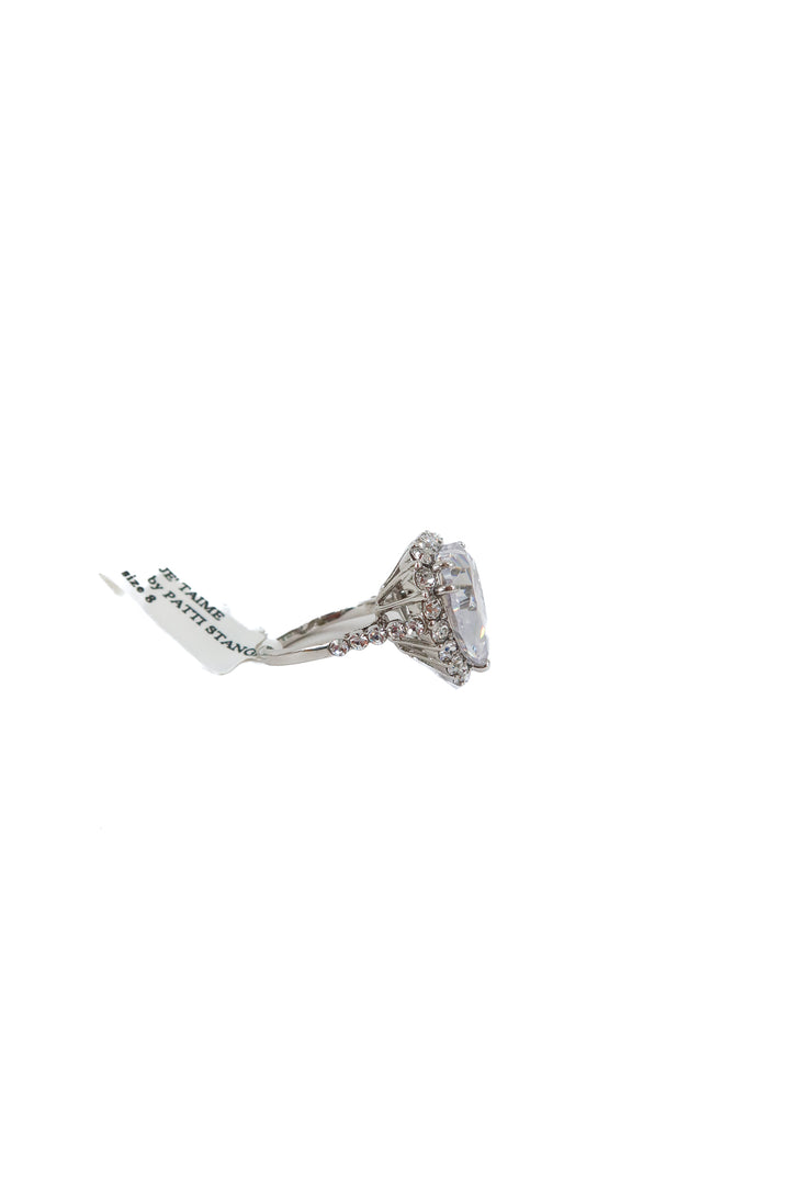 large crystal heart ring (8; retail $70)