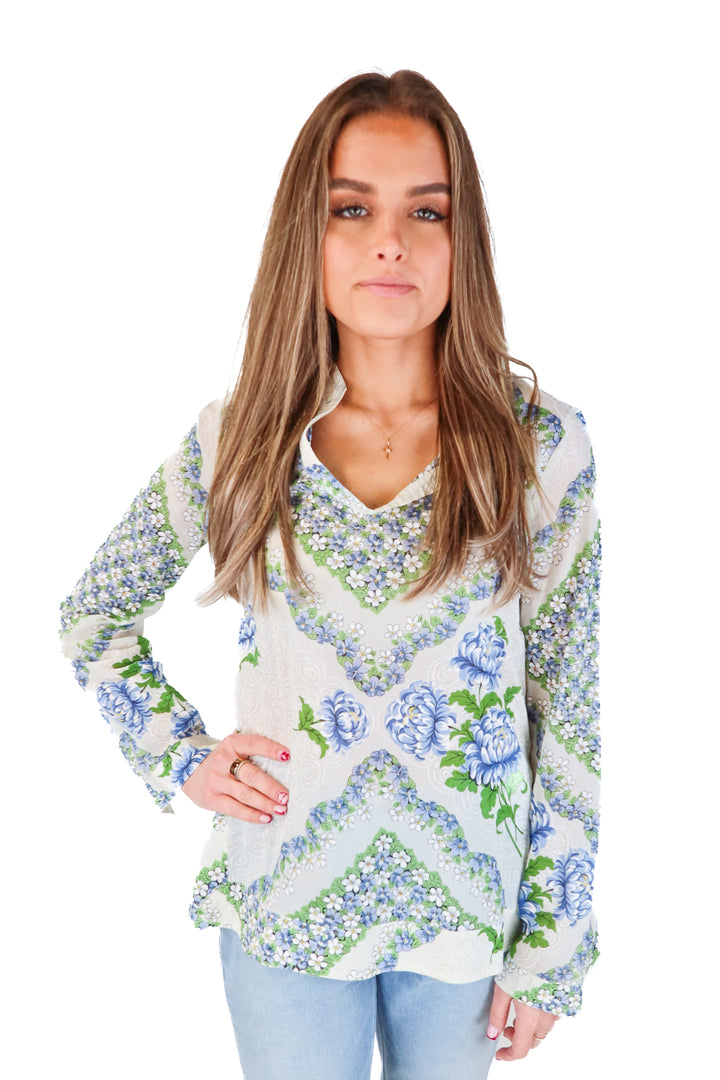 tory burch sheer floral blouse (2; retail $498)