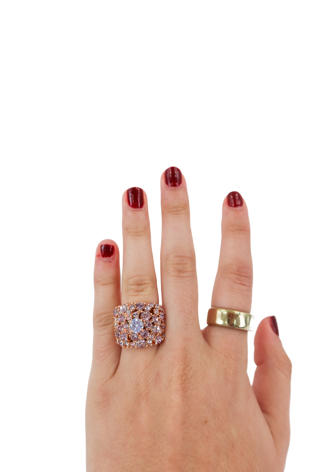 je t'aime by patti stanger rose gold crystal ring NWT (8; retail $60)