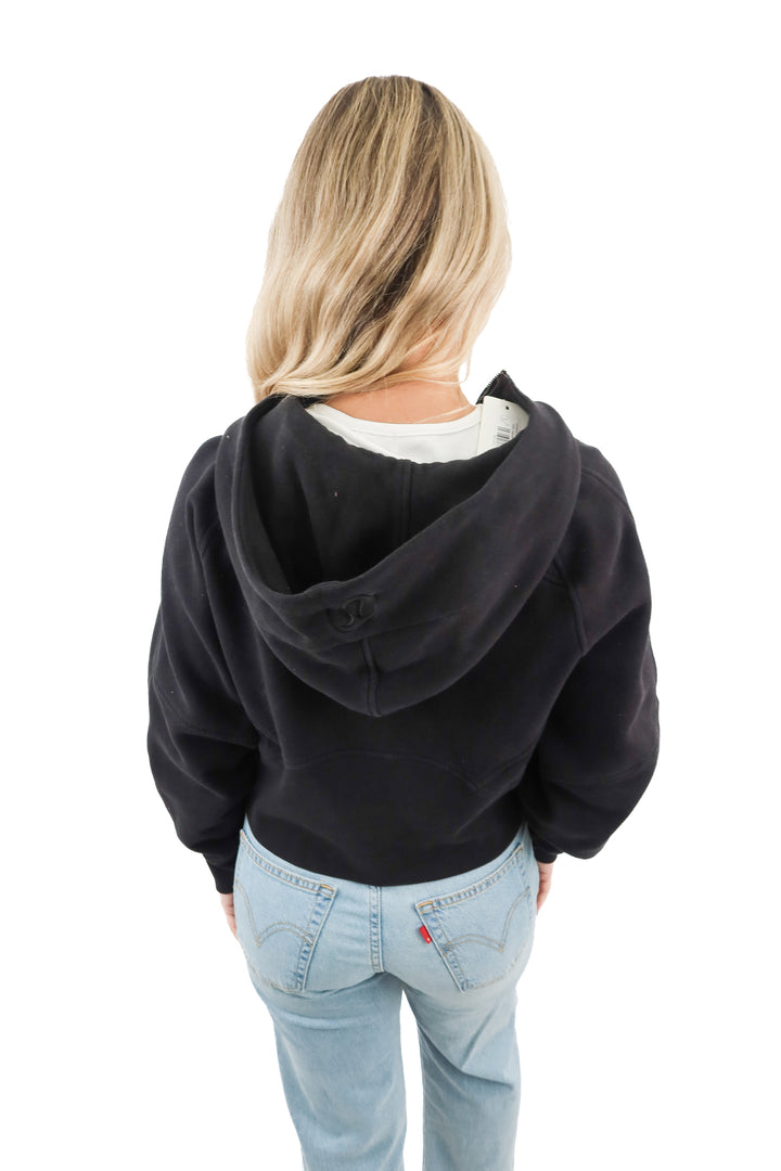 Lululemon black full zip scuba jacket (XS/S)