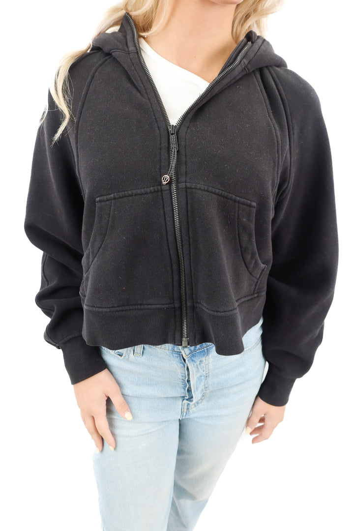 Lululemon black full zip scuba jacket (XS/S)