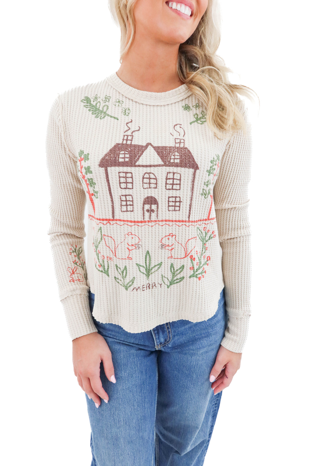 we the free oatmeal merry tee NWT (xs; retail $68)