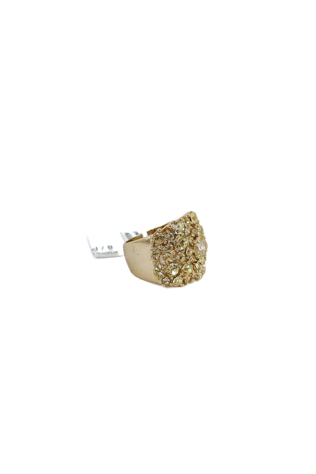 je t'aime by patti stanger gold crystal ring NWT (8; retail $60)