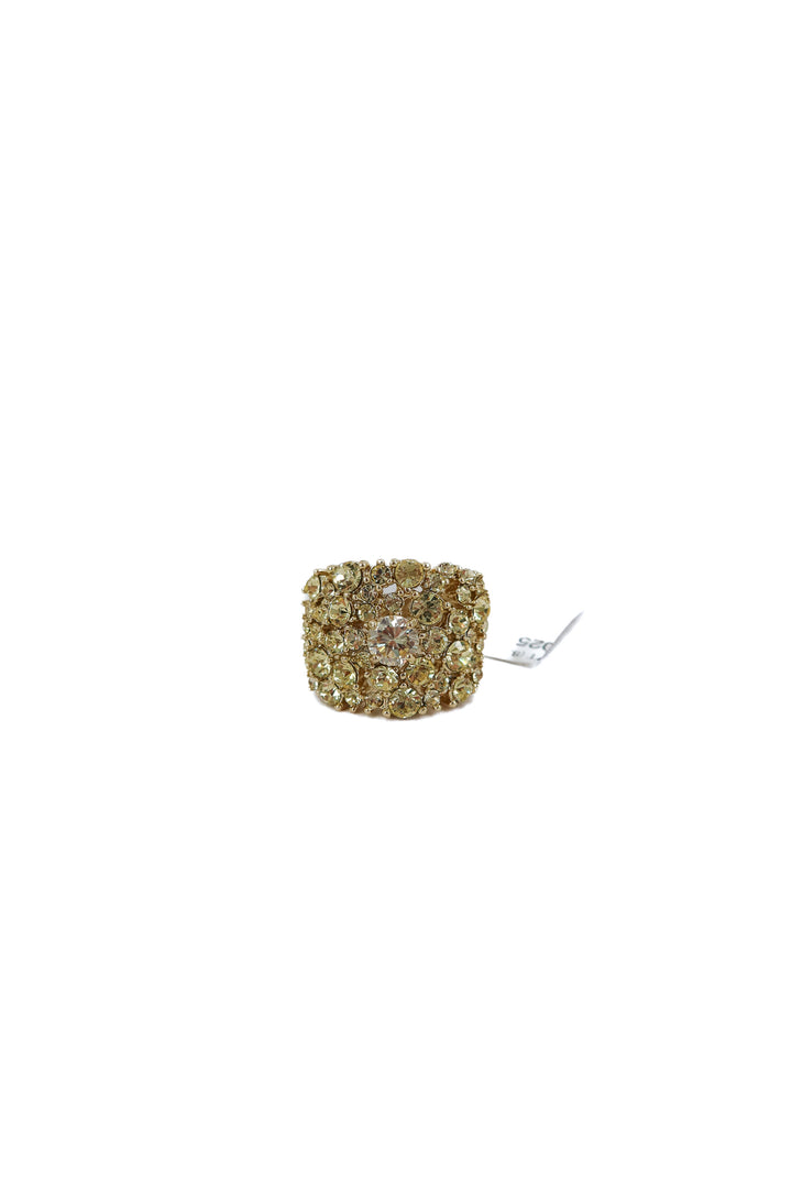 je t'aime by patti stanger gold crystal ring NWT (8; retail $60)