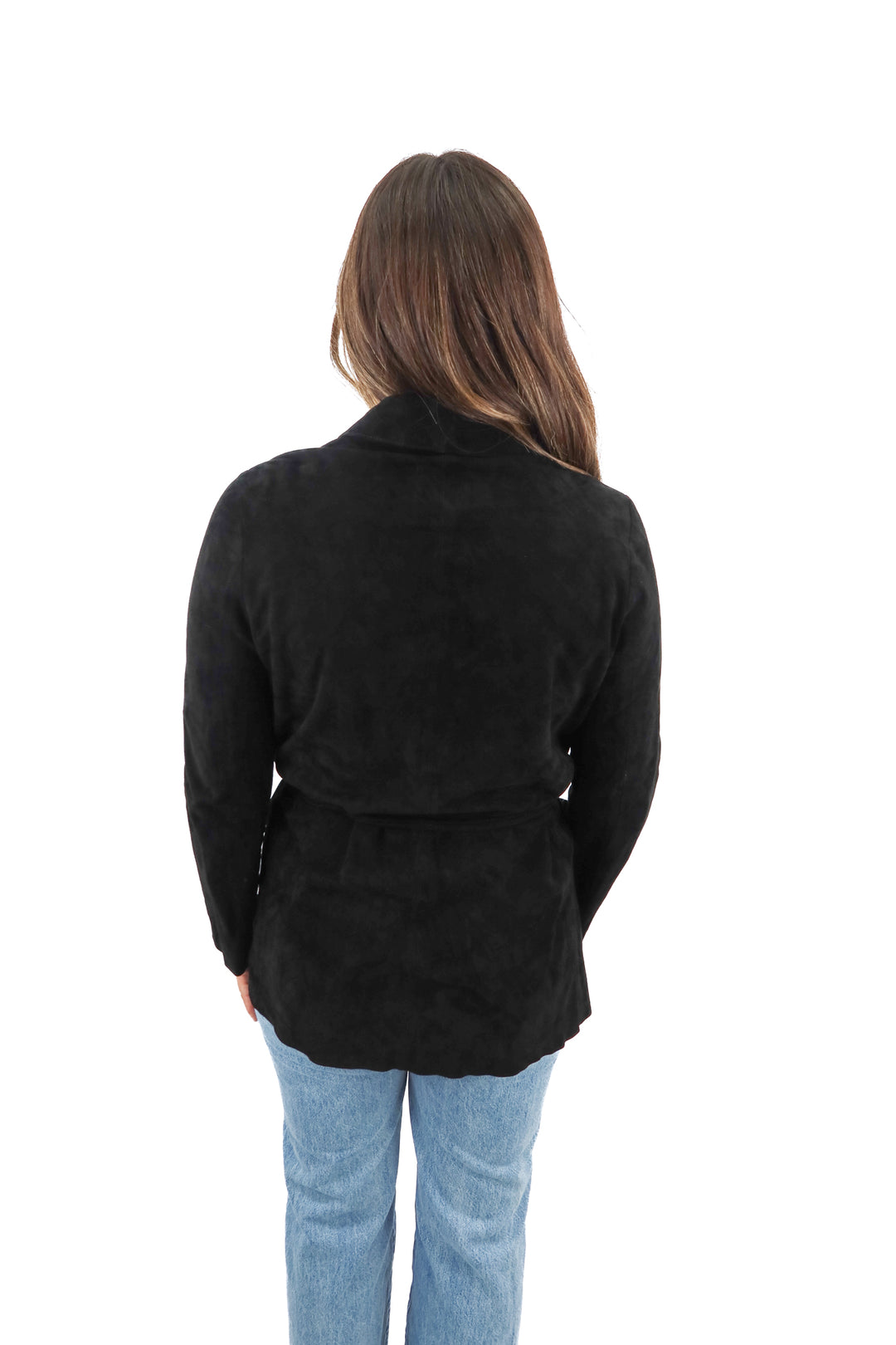 billy reid black suede wrap jacket (xs/s; retail $1,398)