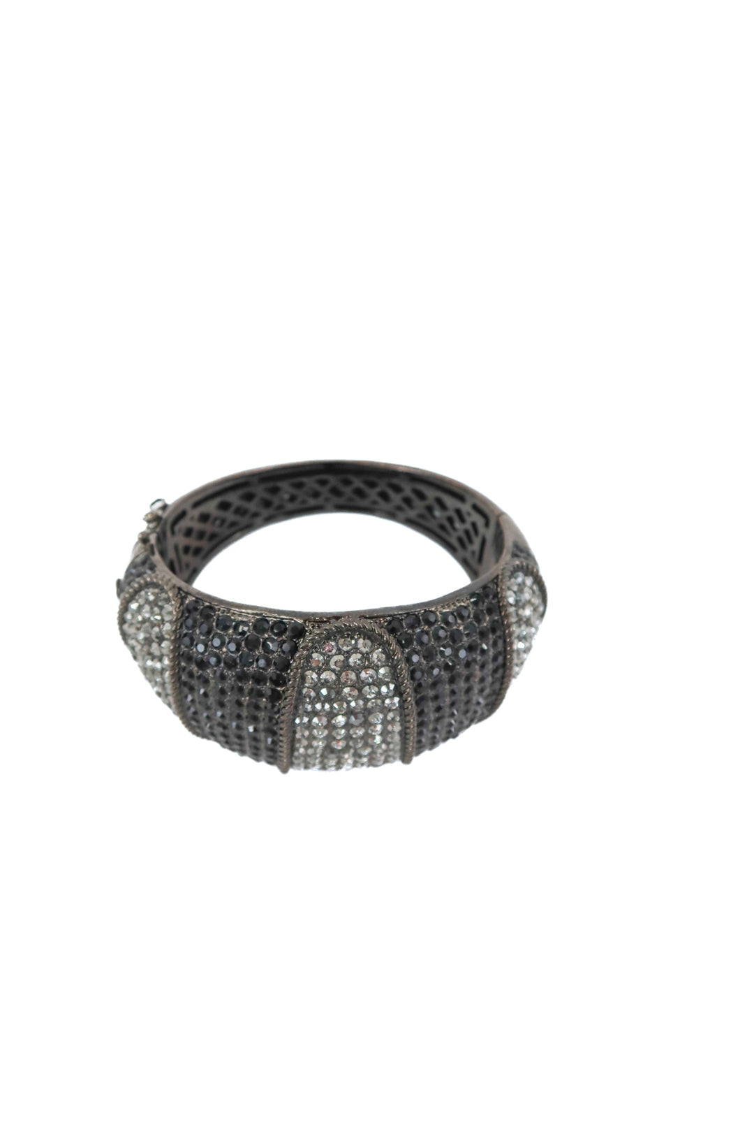 black/gun metal crystal bangle