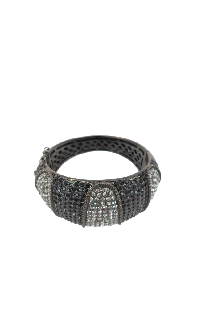 black/gun metal crystal bangle