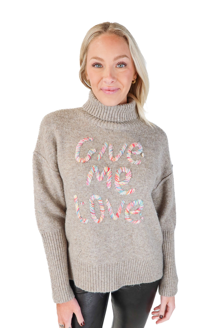 listicle give me love chunky turtleneck sweater (s)