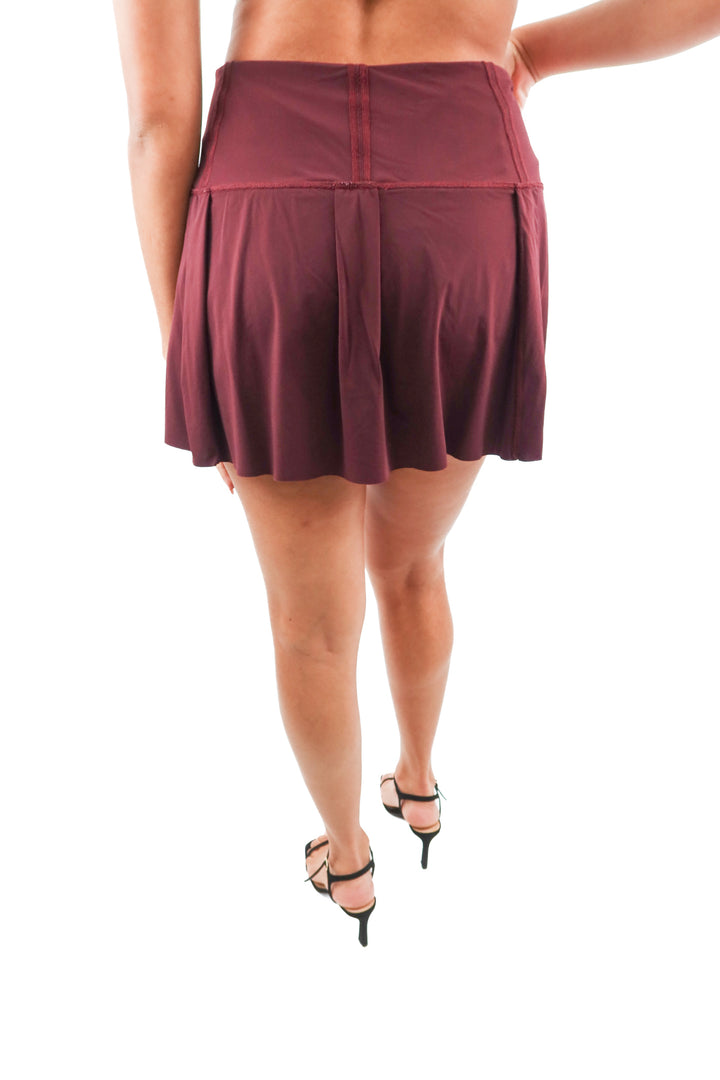 lululemon maroon active skort (8)