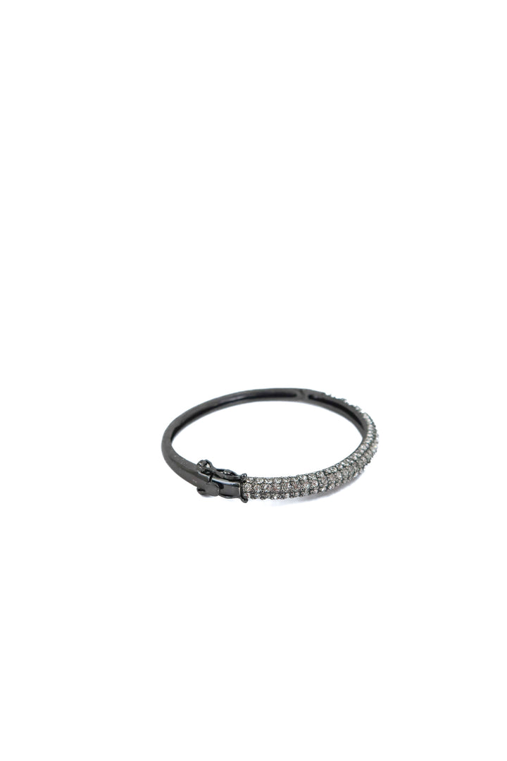 je t'aime by patti stanger gun metal crystal bracelet