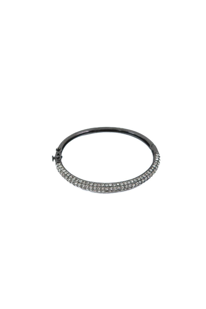 je t'aime by patti stanger gun metal crystal bracelet
