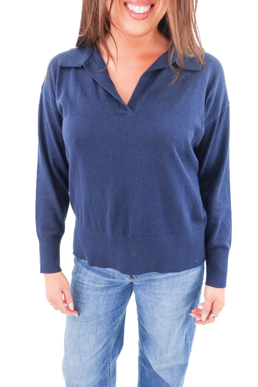ll bean navy sweater (m; retail $69.50)