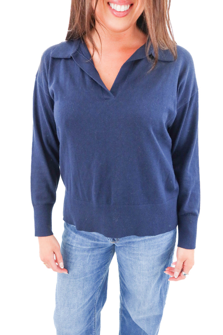 ll bean navy sweater (m; retail $69.50)