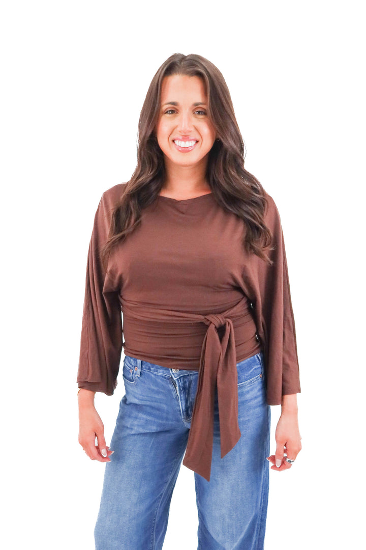 reformation brown tie top nwt (m; retail $168)