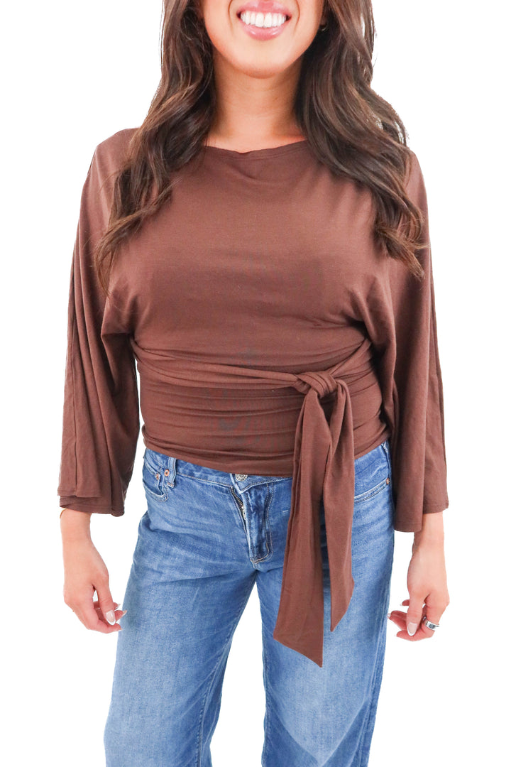 reformation brown tie top nwt (m; retail $168)