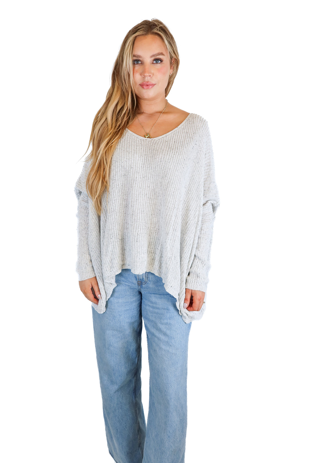 Carly Jean Flecked  Oversized Sweater (M/L; retail $78)