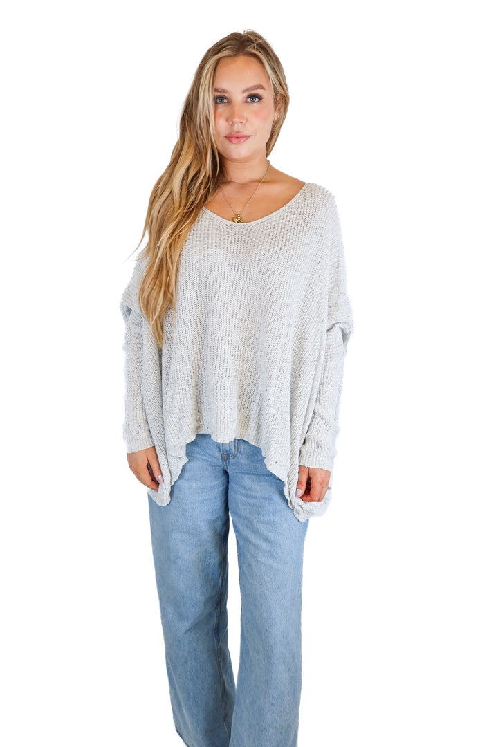 Carly Jean Flecked  Oversized Sweater (M/L; retail $78)