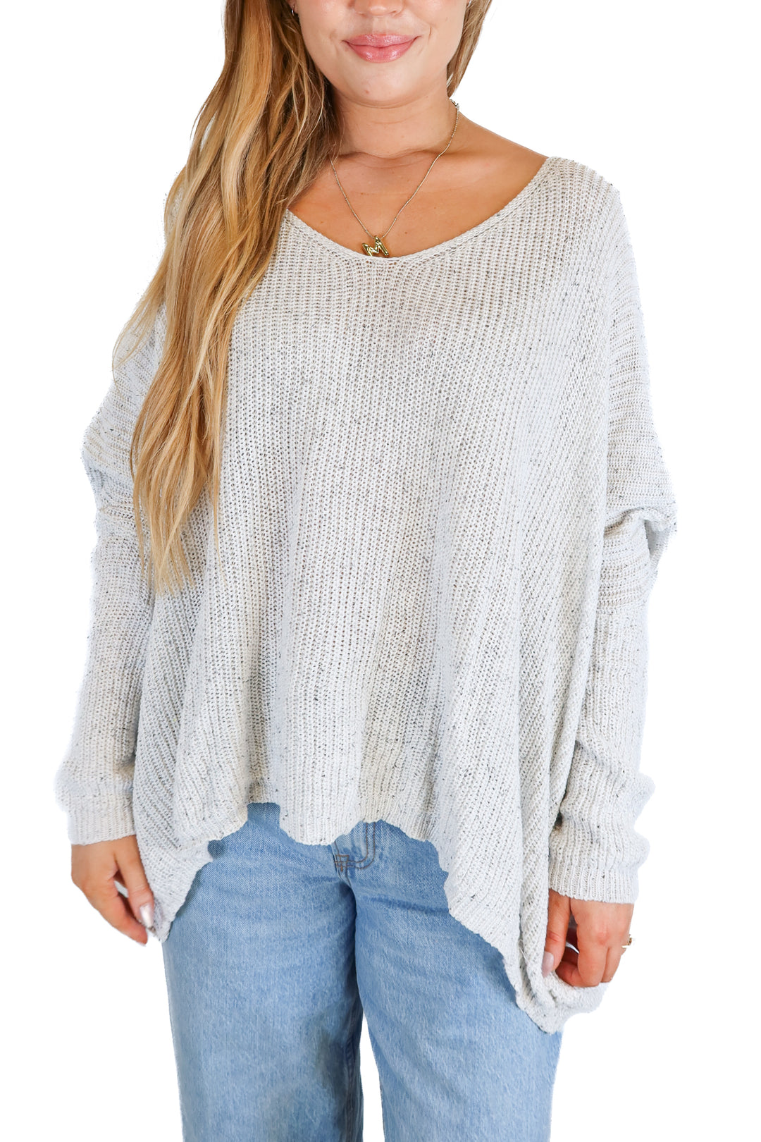 Carly Jean Flecked  Oversized Sweater (M/L; retail $78)