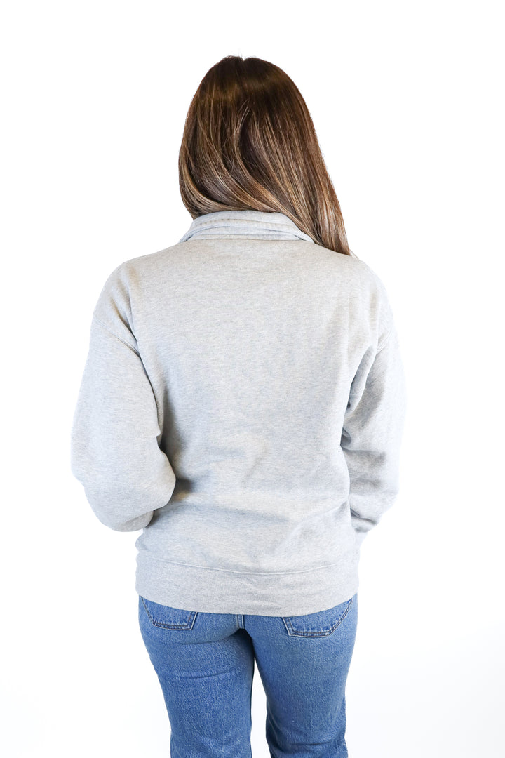 tna light grey sweatfleece quarter zip (s)