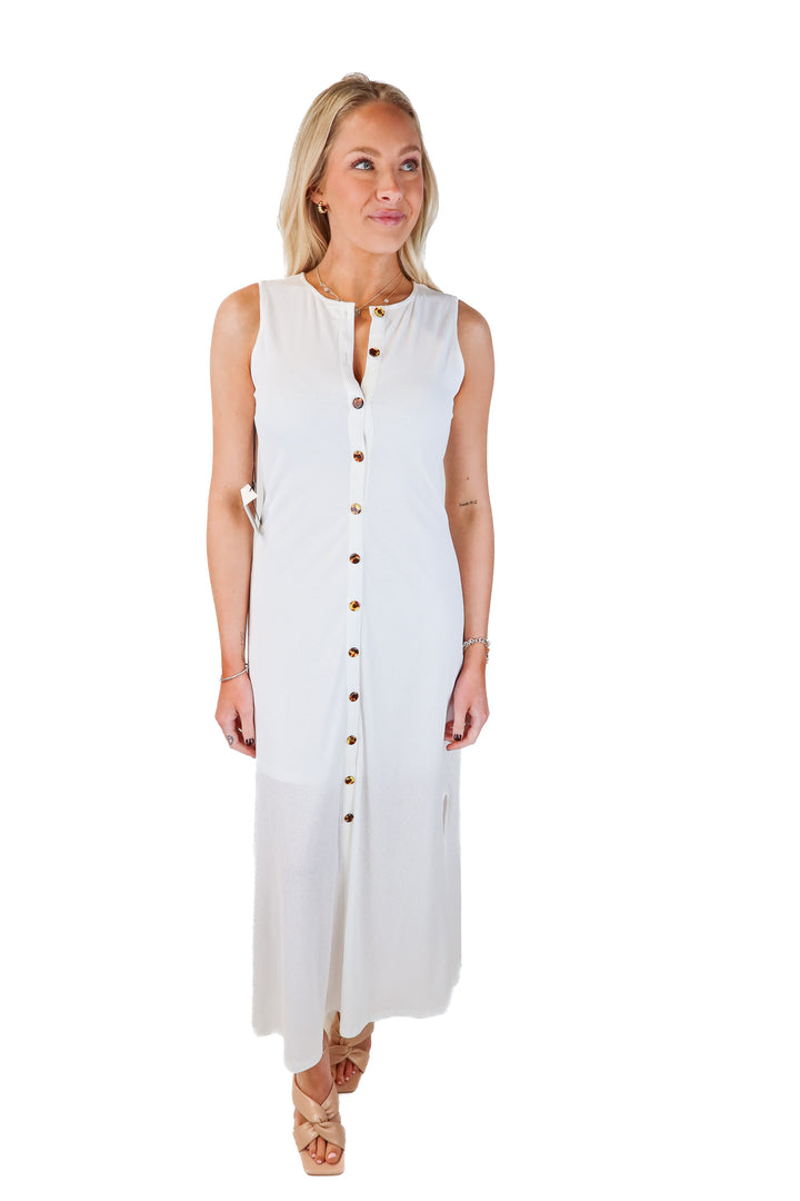 SOLD: callahan knitwear white maxi dress (s; retail $158)