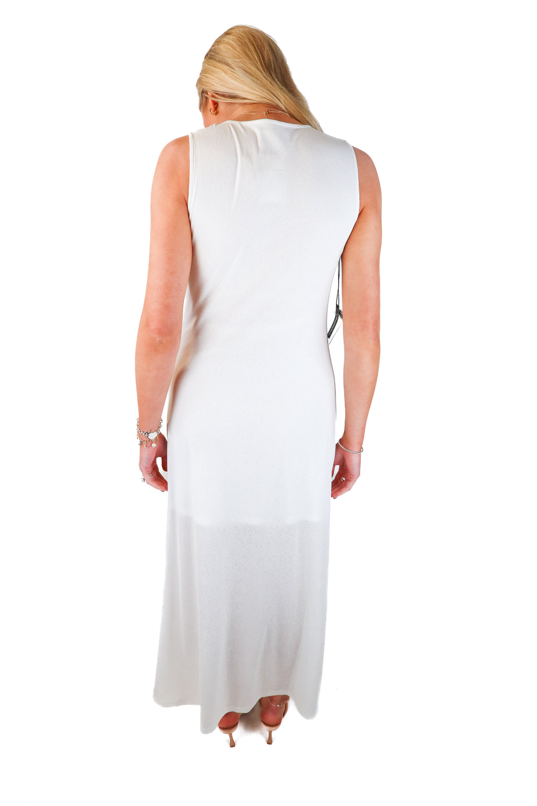 SOLD: callahan knitwear white maxi dress (s; retail $158)