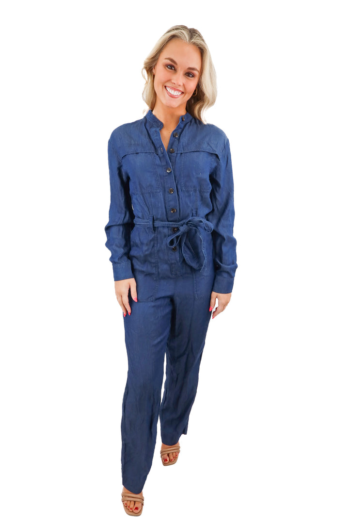 ann taylor chambray jumpsuit (0; retail $135)
