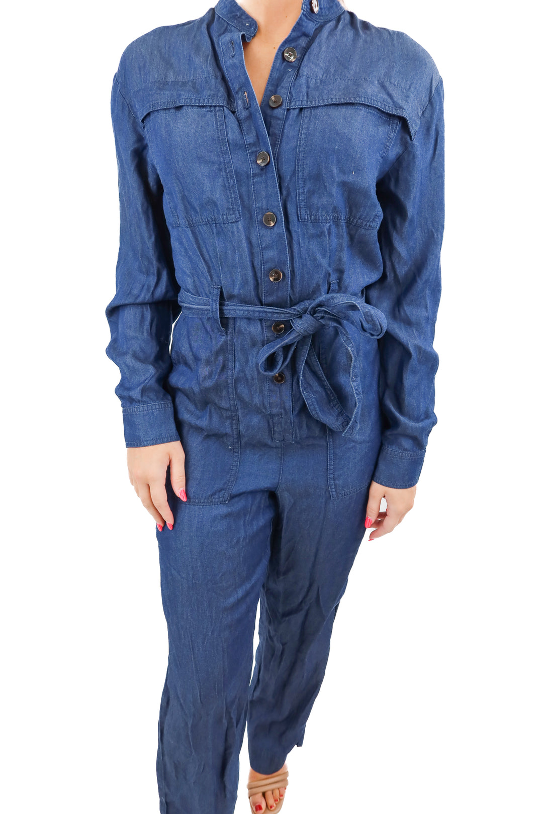 ann taylor chambray jumpsuit (0; retail $135)